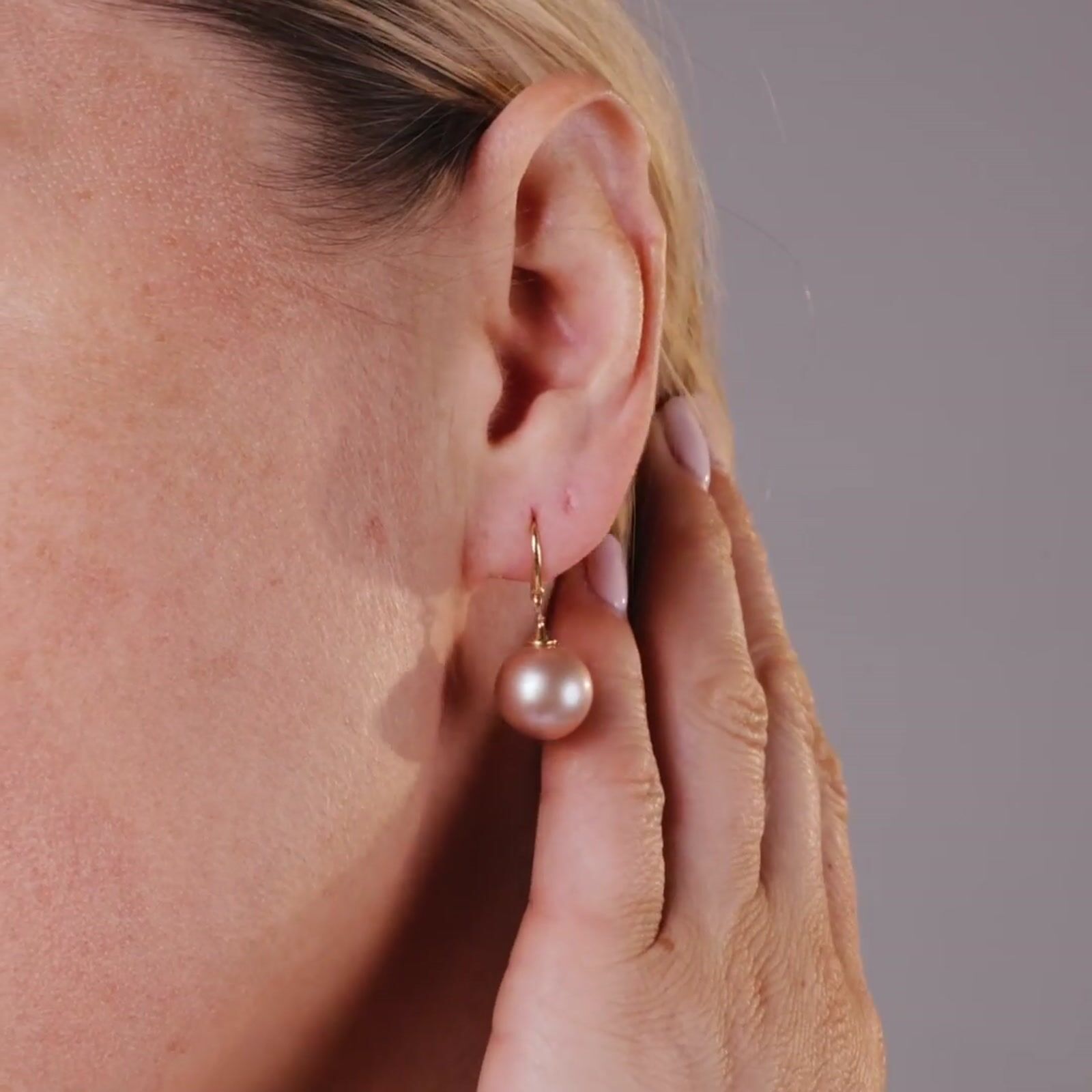 10-11mm White Freshwater Pearl Fish Hook Earrings product video